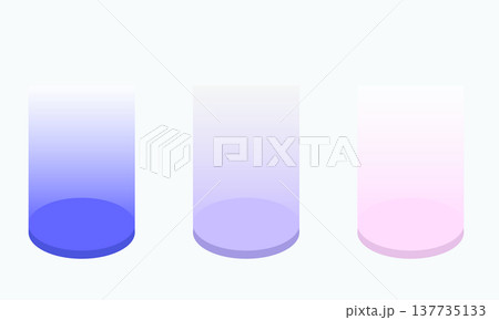 Gradient Cylinder Podium Set Minimal Display Platform for Product Presentation Gradient Cylinder Podium Set Minimal Display Platform for Product Presentation 137735133