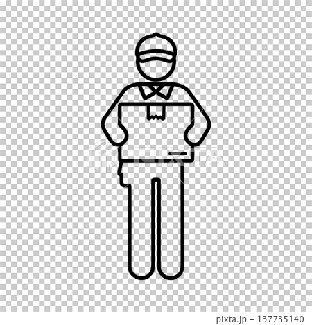 送貨司機的LINE圖示（黑色） 137735140