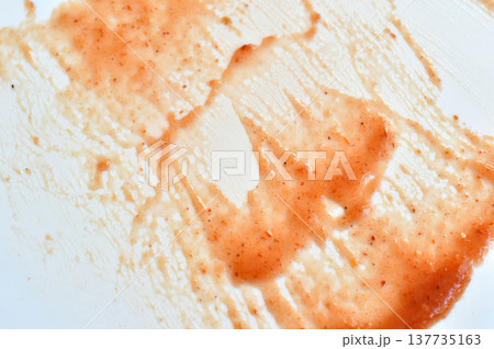 Tomato sauce stain. Tomato sauce stain. 137735163