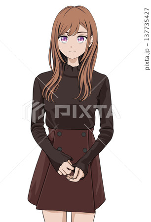ポーズをする女性 ポーズをする女性 137735427