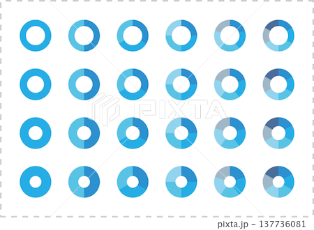 圓形流程圖/圖表圖示集，適用於資訊圖表 137736081