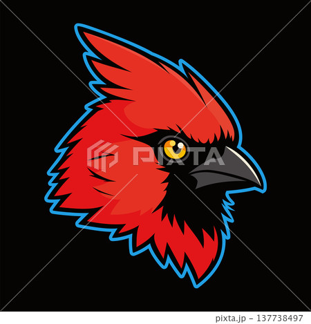 cardinal head mascot logo design vector template 137738497