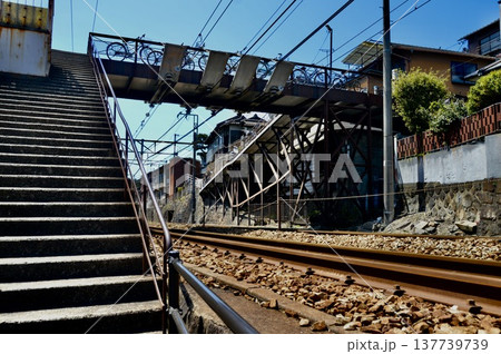山陽本線の線路（尾道駅付近／広島県尾道市） 137739739