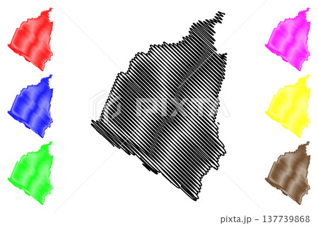 Urandi municipality (Bahia state, Municipalities of Brazil, Federative Republic of Brazil) map vector illustration, scribble sketch Urandi map 137739868
