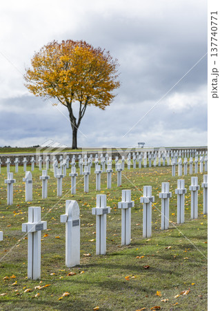 Military cemetery in Auberive, France, honoring fallen soldiers Military cemetery in Auberive, France, honoring fallen soldiers 137740771