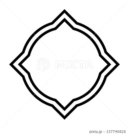 Luxury Geometric Brass and Marble Floor Medallion with Quatrefoil Pattern 137740828