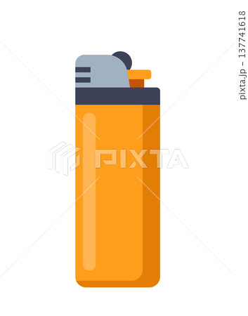 Cigarette lighter. Smoke flammable disposable equipment tool. Gasoline icon. Cigar symbol. Cigarette portable sign. Vector illustration. Cigarette lighter. Smoke flammable disposable equipment tool. Gasoline icon. Cigar symbol. Cigarette portable sign. Vector illustration. 137741618