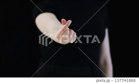 Beautiful fingers showing a heart. Modern like. Beautiful fingers showing a heart. Modern like. 137741868