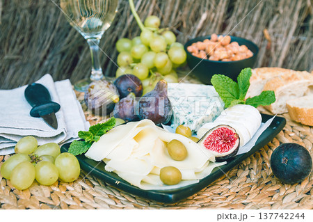 Italian antipasti plate 137742244