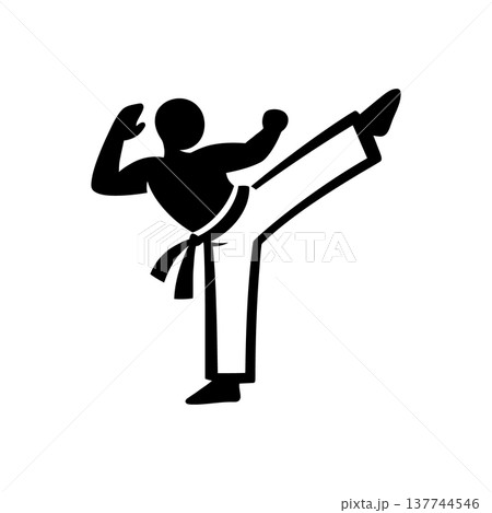 Korean Taekwondo Uniform Icon 137744546