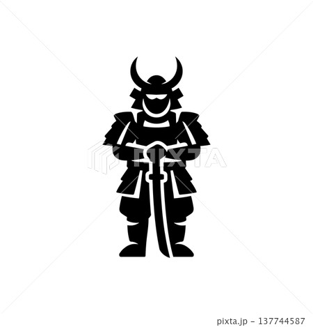 Ancient Japanese Samurai Armor Icon 137744587