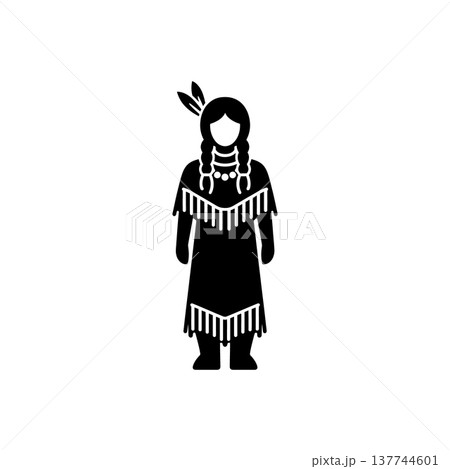 Native American Fringed Buckskin Icon Native American Fringed Buckskin Icon 137744601