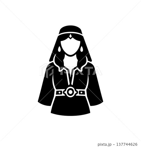 Georgian Traditional Women's Kartuli Icon 137744626