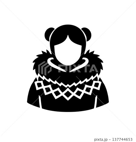 Arctic Inuit Parka Costume Icon Arctic Inuit Parka Costume Icon 137744653