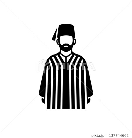 Middle Eastern Fez Costume Icon 137744662