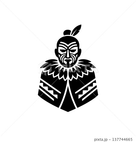Maori Warrior Haka Face Icon 137744665
