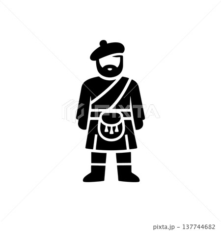 Scottish Highland Kilt Sporran Icon 137744682