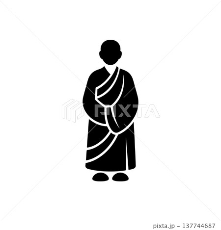 Buddhist Monk Kasaya Robe Icon 137744687