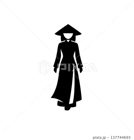 Vietnamese Ao Dai Non La Icon 137744693