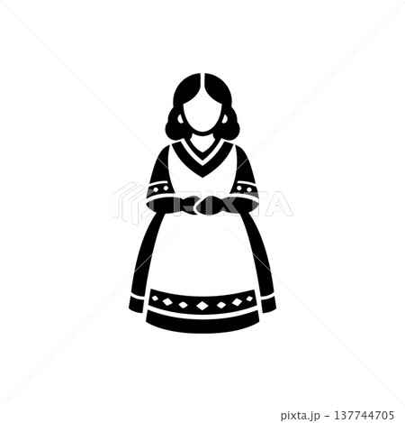 Russian Sarafan Slavic Folk Icon Russian Sarafan Slavic Folk Icon 137744705