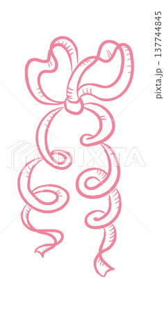 Bow Ribbon Doodle Sketch Bow Ribbon Doodle Sketch 137744845