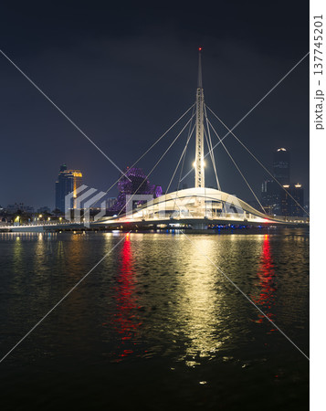 台湾・高雄 ライトアップされた大港橋 夜景 / Kaohsiung, Taiwan 台湾・高雄 ライトアップされた大港橋 夜景 / Kaohsiung, Taiwan 137745201