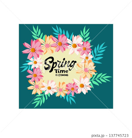 spring hello spring spring season nature season flower background 137745723