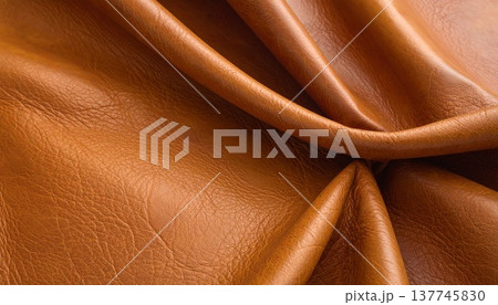 ナチュラルな牛革レザーテクスチャの背景素材 137745830