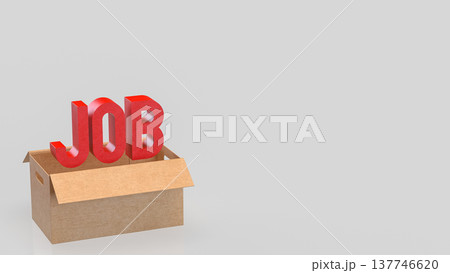 Job Opportunity Text Rising From Cardboard Box Employment Recruitment Concept 3d render. Job Opportunity Text Rising From Cardboard Box Employment Recruitment Concept 3d render. 137746620