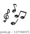 シンプルな音符のイラスト 137746973