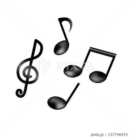 シンプルな音符のイラスト 137746973
