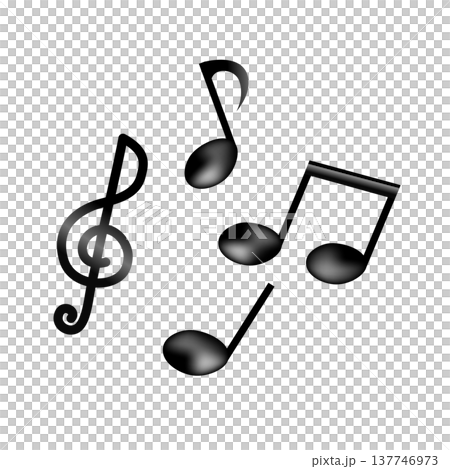 シンプルな音符のイラスト 137746973
