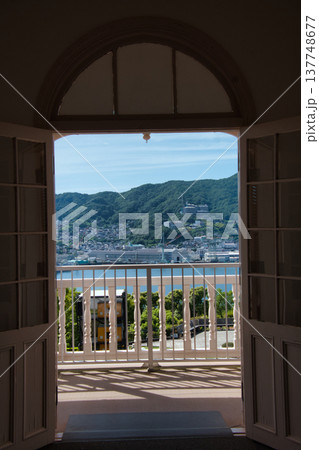 グラバー邸から望む海にの風景 長崎 グラバー邸から望む海にの風景 長崎 137748677