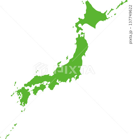 都道府県ごとに分割できる日本列島・日本地図詳細版 都道府県ごとに分割できる日本列島・日本地図詳細版 137749622