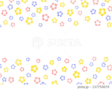 カラフルな花柄の背景 137750079