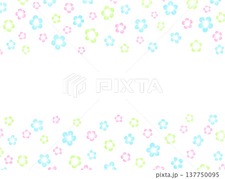 カラフルな花柄の背景 137750095