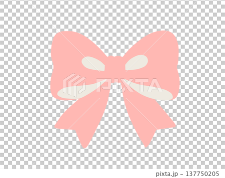 かわいいリボンのイラスト 137750205