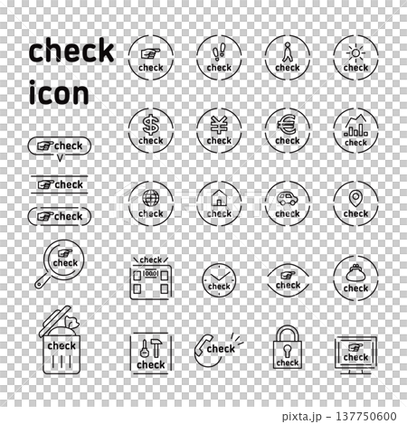 Confirmation icon, check template 137750600