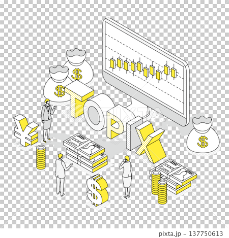 TOPIX(東証株価指数)を表すビジネスイラスト TOPIX(東証株価指数)を表すビジネスイラスト 137750613