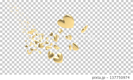 ハート, 3D, 立体, バレンタインデー, ホワイトデー, 結婚, ウェディング, ブライダル,  137750974