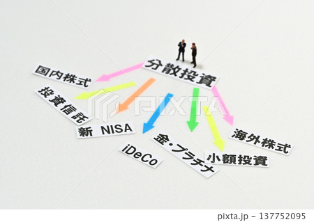 分散投資に悩むビジネスマン 137752095