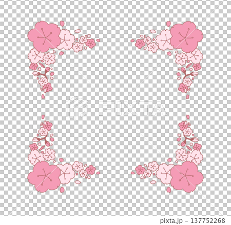 桜のコーナーセット 137752268