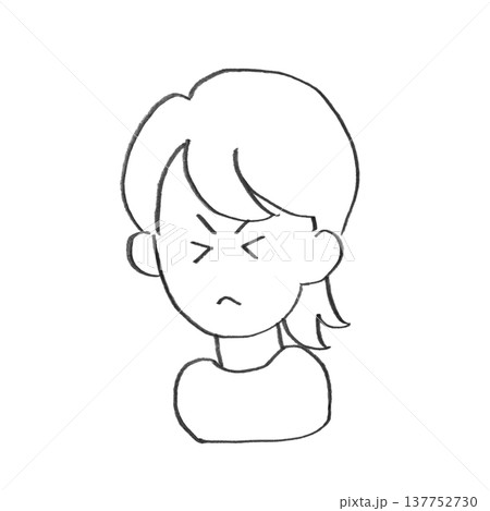 嫌がる女性のイラスト 137752730