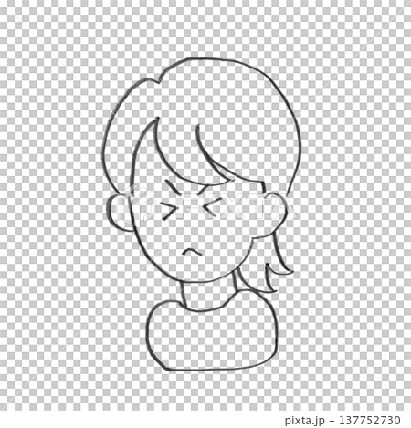 嫌がる女性のイラスト 137752730