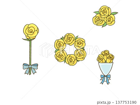 黄色いバラの花束 黄色いバラの花束 137753190