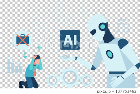 AI Robot Causing Job Loss and Stress for Workers AI Robot Causing Job Loss and Stress for Workers 137753462