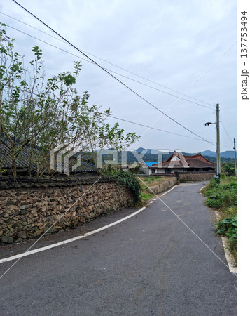 This is a scene from a rural alley in Korea. This is a scene from a rural alley in Korea. 137753494