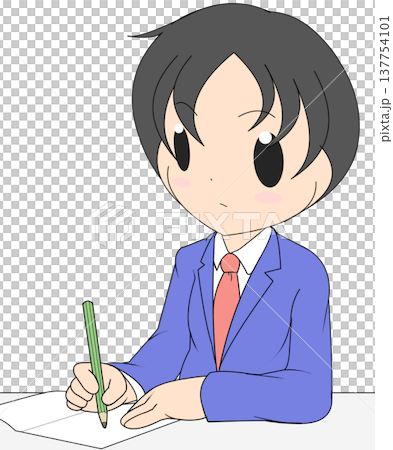 板書している男子生徒 板書している男子生徒 137754101