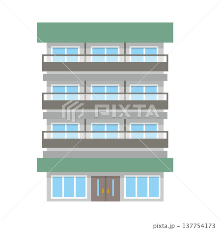 マンションの建物イラスト 137754173