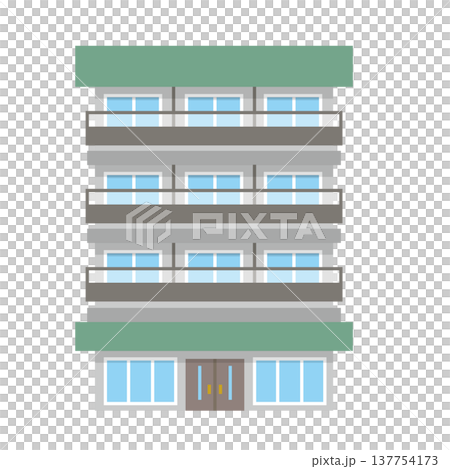 マンションの建物イラスト 137754173